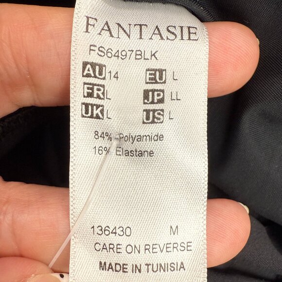 NWT Women's FANTASIE Ottawa High-Waist Bikini Bottoms Black | Size L - Picture 8 of 12